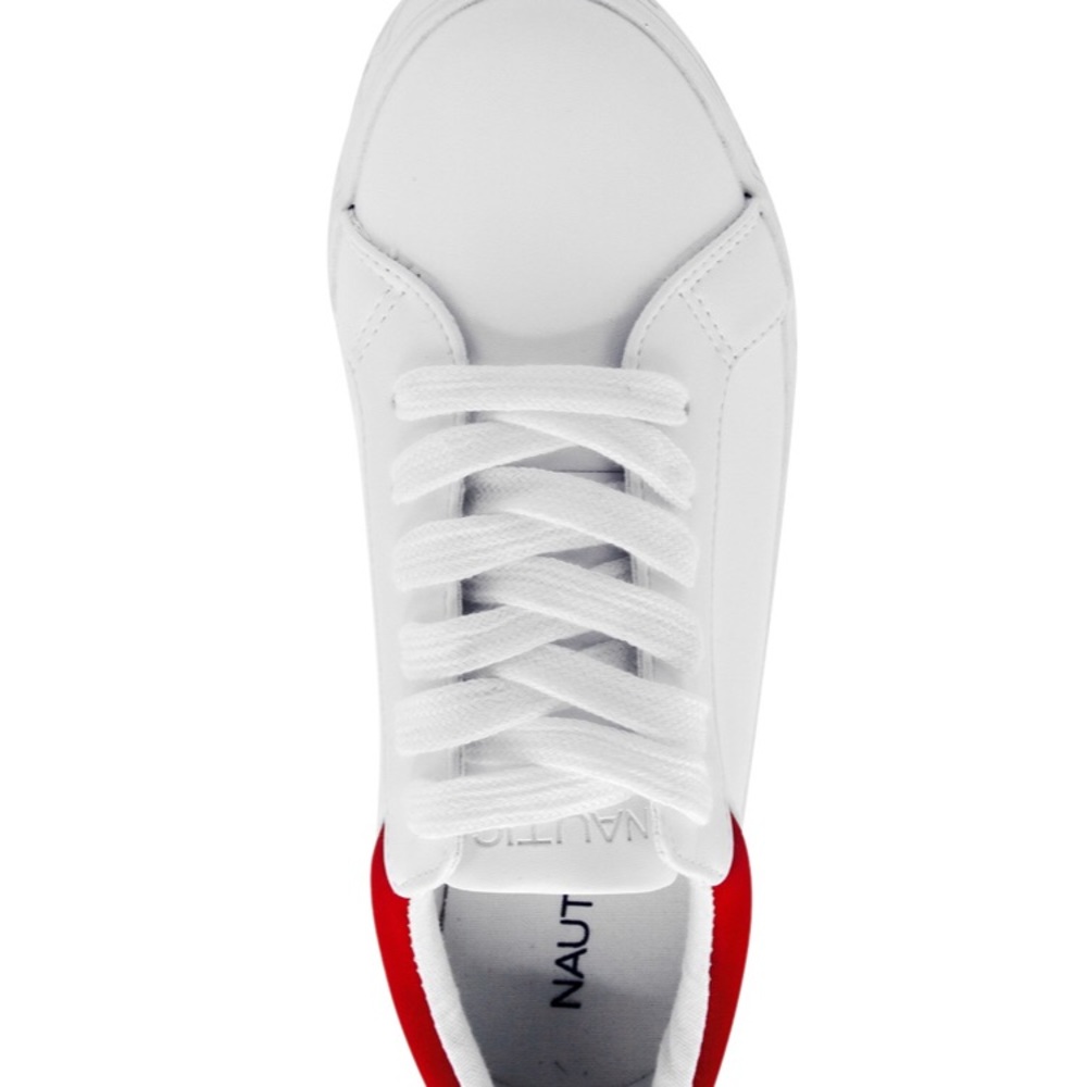 Nautica Yokona White/red/blue Sneakers Shoes 7 - Picture 3 of 8